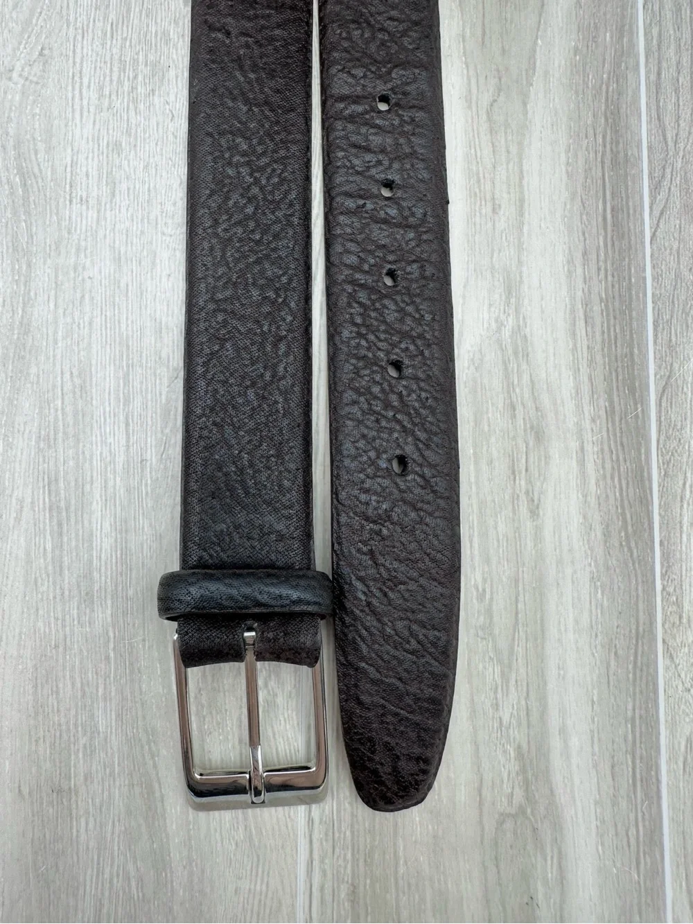Fullum & Holt Imported Genuine Skark Skin Black Leather Men’s Belt 01102B Sz 40